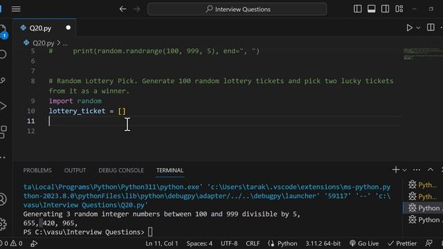 Random Module Interview Questions | Python Interview Questions Telugu смотреть онлайн