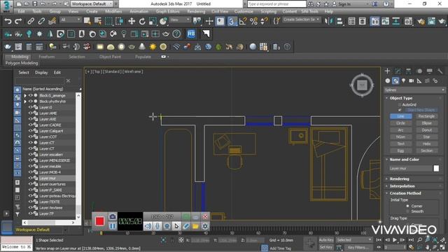 انتقال پلان از اتوکد به 3dmax و گسترش آن смотреть онлайн