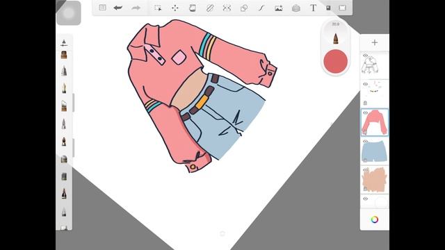Draw Cute Clothes Digitally | Autodesk Sketchbook Tutorial смотреть онлайн