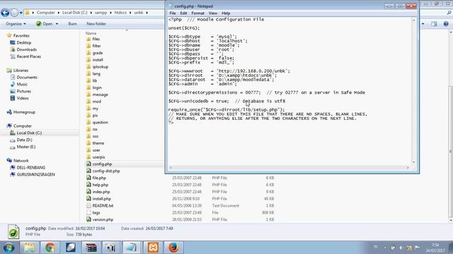 setting ip server dan config moodle смотреть онлайн