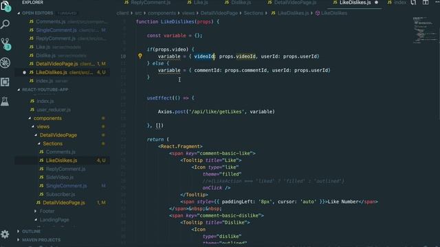 YOUTUBE Clone #18 Like DisLike Feature(2) Template, Fetch Datas ( React Project , MERN Stack ) смотреть онлайн