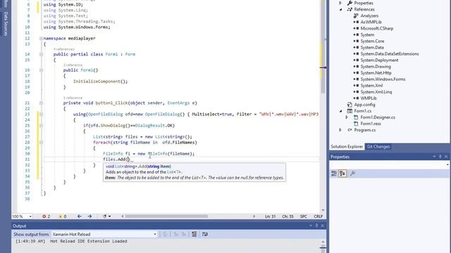 Make a Media Player in C# winform using axWindowsMediaPlayer смотреть онлайн