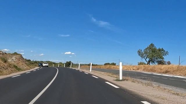 Route Sigean - 4K- Driving- French region смотреть онлайн