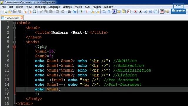 PHP: Hypertext Preprocessor -Tutorial no 10 Numbers (Part-1) смотреть онлайн