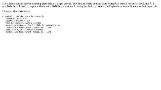 keytool commands to replace existing SSL certificate? смотреть онлайн