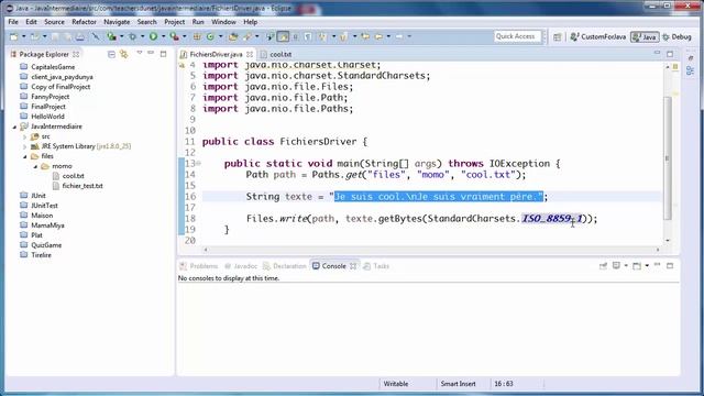 JAVA (Intermédiaire) - 69 - Ecrire du texte dans un fichier en Java смотреть онлайн