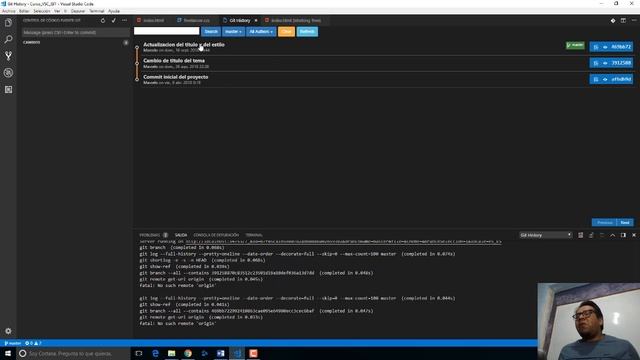 7. Curso Visual Studio Code y Git: Cambio de commits смотреть онлайн