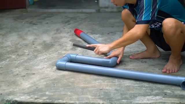 Делаю из трубы ПВХ водяной насос, не требующий электроэнергии. смотреть онлайн