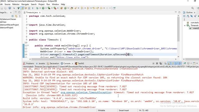PageLoadTimeout and ScriptTimeout in Selenium 4 | Malayalam Tutorial | Session 29 смотреть онлайн