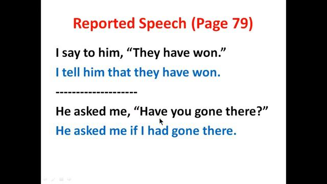 Grade 8 English Grammar Module 10, Exercise 9 a Workbook Reported Speech Page 79 смотреть онлайн