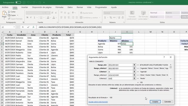Máximo y mínimo condicional en Excel смотреть онлайн