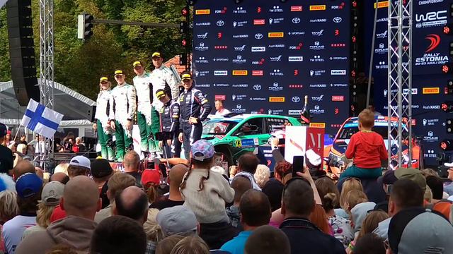 WRC2 Rally Estonia poodium Tartu kesklinnas 23 07 2023 смотреть онлайн