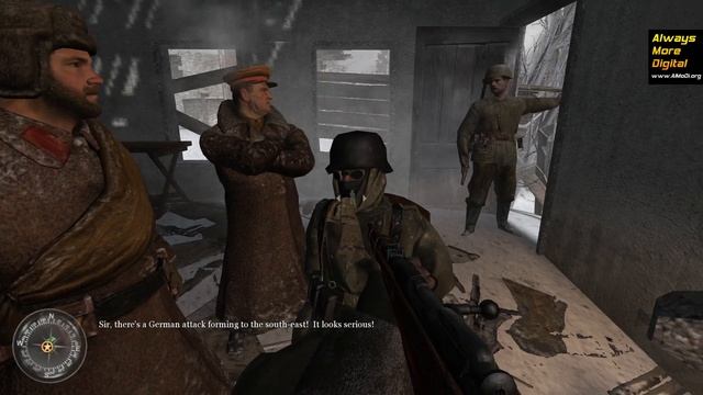 Call of Duty 2 walkthrough (прохождение). Russian campain: the Winter war, Red Army Training. AlMoD смотреть онлайн