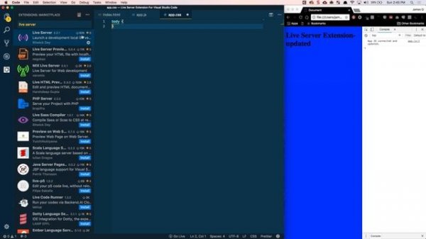 Live Server Extension in Visual Studio Code - Automatically Reload Your Site on Save!