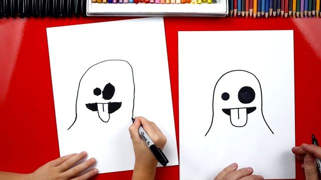 How To Draw The Ghost Emoji смотреть онлайн