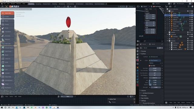 Jungle Temple Timelapse - Concept Art in Blender смотреть онлайн