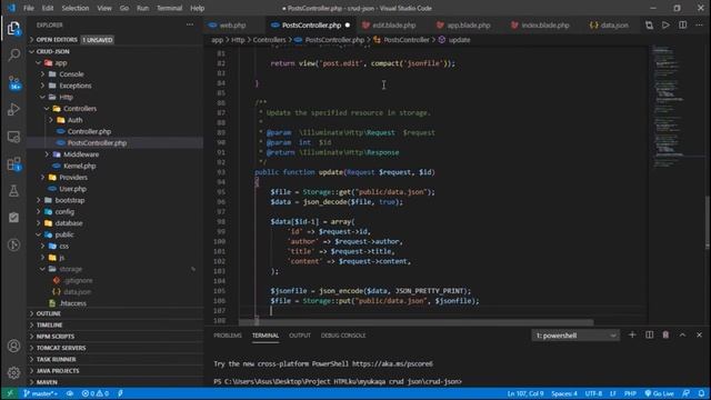 Cara CRUD File JSON dengan Framework Laravel Part 3 | Dokumentasi Kuliah смотреть онлайн