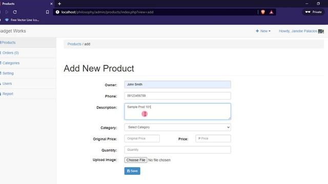 Gadget Works Online Ordering System in PHP Demo смотреть онлайн