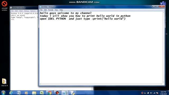 print hello world in python смотреть онлайн