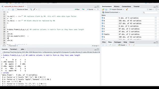 Replace NA or missing values by the column mean or mode in R смотреть онлайн