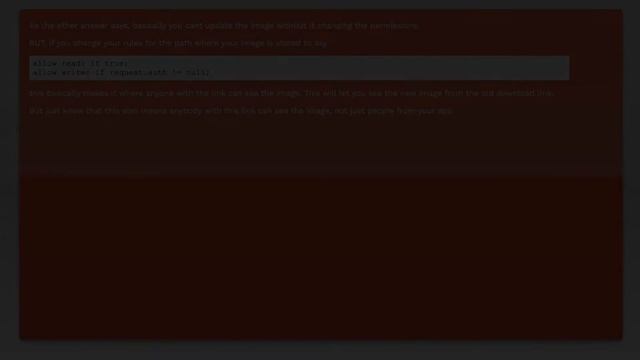 Is there a way to overwrite a saved file in firebase storage? смотреть онлайн