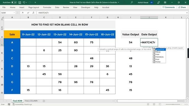 How to Find First Non Blank Cell in Excel смотреть онлайн