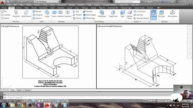 Solid Dimension in AutoCAD 3D смотреть онлайн