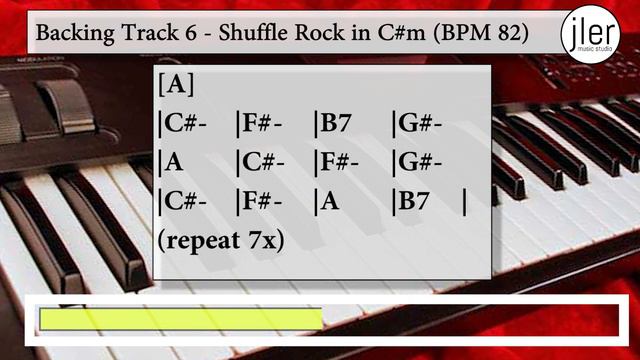 Backing Track 6 Shuffle Rock in C#m BPM 82 FOR KEYS смотреть онлайн