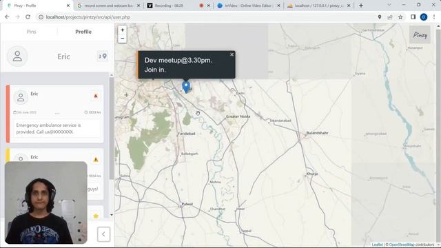 Pinzy - A web GIS with Vanilla JavaScript, Tailwind, php, mySql, Leaflet. смотреть онлайн