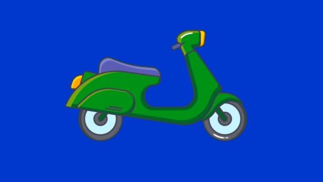 3d Animated Scooter Green Screen Effect, 4k video смотреть онлайн
