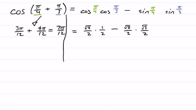 29. Evaluate cos (π/4 + π/3) смотреть онлайн