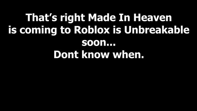 Heaven is Coming. | Roblox is Unbreakable смотреть онлайн