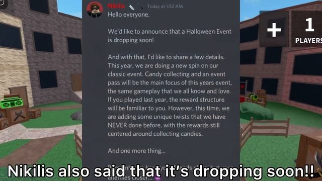 MM2 HALLOWEEN UPDATE COMING OUT NOW! (Everything you need to know!) | Murder Mystery 2 Roblox смотреть онлайн