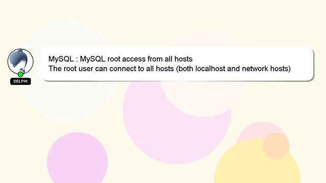 MySQL : MySQL root access from all hosts смотреть онлайн