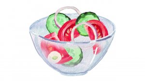 28.3. Овощи. Лук, помидоры, огурцы