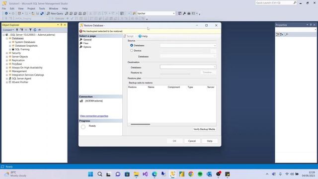 How to Restore Backup (.BAK) in SQL Management Studio смотреть онлайн