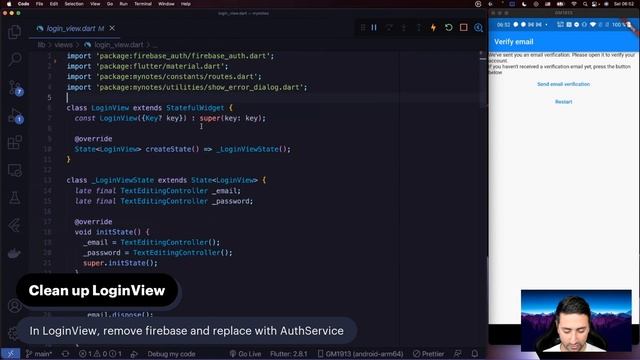 Chapter 25 - Migrating to Auth Service - Free Flutter Course ? смотреть онлайн