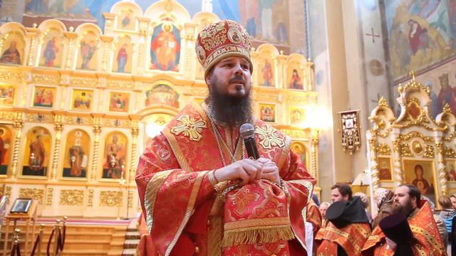 Всенощное бдение в Вознесенском кафедральном соборе Кузнецка. смотреть онлайн