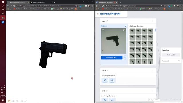 Training Weapons in Teachable Machine and Detection in Python OpenCV Webcam смотреть онлайн