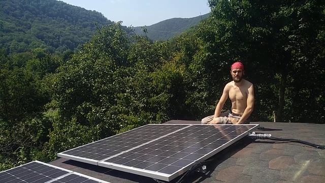 Автономная солнечная электростанция в Сочи, Лазаревский район, п. Солоники, часть 1, август 2022г. смотреть онлайн