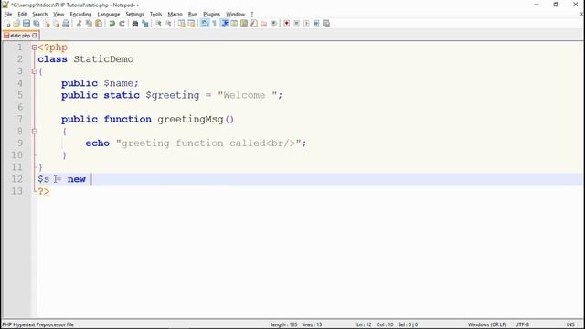 Object Oriented Programming In PHP Tutorial In Hindi | Part- 17 Static Keyword In PHP смотреть онлайн