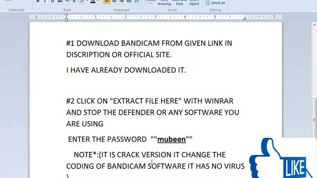 How to register bandicam(4.5) and remove watermark easy method смотреть онлайн
