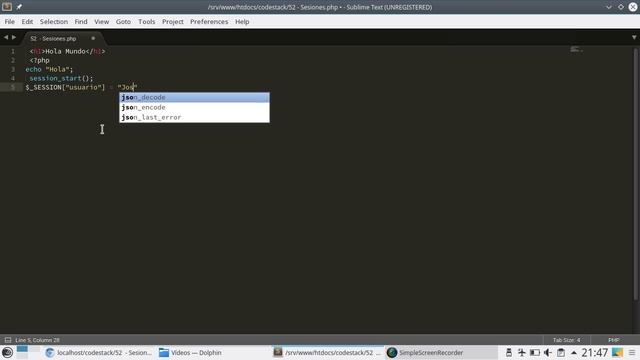 52 - Sesiones [PHP 7 - Español] смотреть онлайн