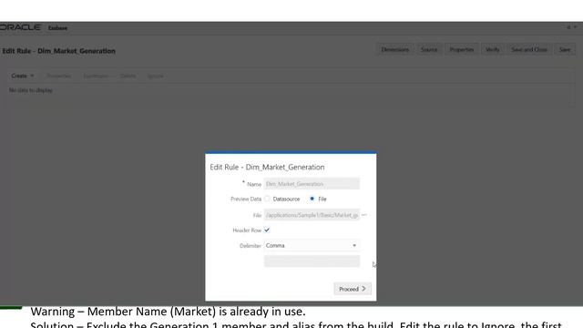 Oracle Essbase Cloud - Create Dimension Build Rule смотреть онлайн
