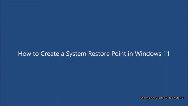 How to Repair & Restore Windows 11 using Restore Point Via Advanced Startup | Create a Restore Poin смотреть онлайн