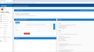 Traceability Blockchain API Walkthru