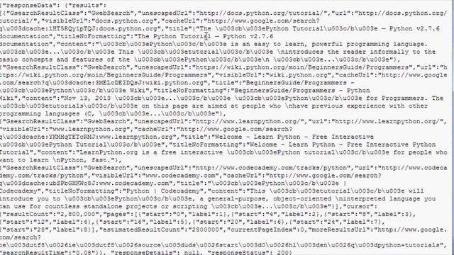 How to search Google in Python and JSON module tutorial. смотреть онлайн