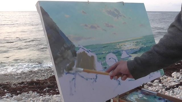 Пленэр. Тарханкут. Вечер. .60х90 холст,масло смотреть онлайн