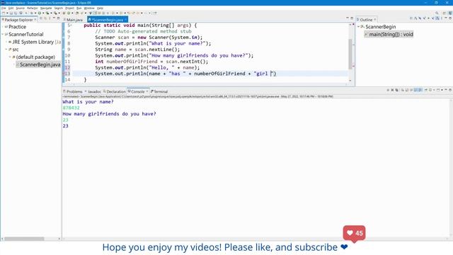Scanner class in Java, get user input - Tutorials for Beginners #6 | Learn to code Java in 2022 смотреть онлайн