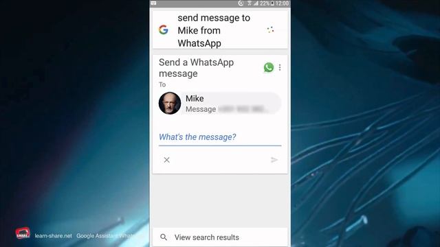 Send WhatsApp Voice Messages Using Google Assistant (Voice to Text message) смотреть онлайн